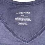 Lane Bryant Dark Navy Blue V-Neck Tee With Hibiscus flower Size 18/20 Photo 2