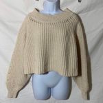FAVLUX Cream Colored Cropped Sweater Photo 0