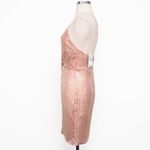 Liv Foster Sequin Draped Mini Dress Rosy Peach Size 2 Pink Photo 7