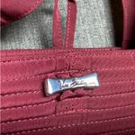 Vera Bradley  Maroon Burgundy Microfiber Purse Tote Bag With Toggle Closure Photo 2