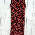 ENFOCED STUDIOS Dress Women Size 4 Maxi Red/ Black Halter Neck Sleeveless Red Photo 0