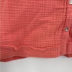 Splendid  Coral Pink Cotton Gauze Sleeveless boho tank Neck Button Down Top small Photo 3