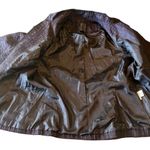 Due Per Due Purple Black Textured Fitted High Neck Zip Up Cropped Blazer Small Photo 4