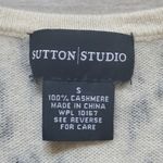 Sutton Studio Cashmere Sleeveless Sweater Shell | Animal Print Sweater Shell Black Photo 6