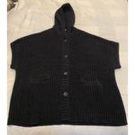 Aerie Dolman Sleeve Oversized Hoodie Tunic Sweater Black Women's Size Medium Photo 1