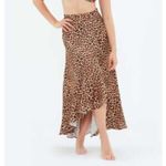 Summersalt ‎ Leopard wrap midi skirt size small Photo 3