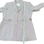 Vertigo Paris  (Made In France) Lilac Wool‎ Blend Silver Belted Blazer Size 14 Photo 8