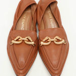 Tory Burch  Brown Leather Jessa Loafers Size 8 Horse-bit Equestrian Photo 0