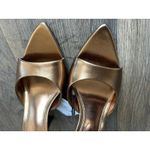 Mango  Metallic Effect Golden Pointed Open Toe Slip On Sandals EU Sz 38 US Sz 7.5 Photo 6