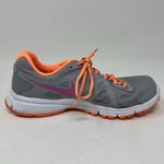 Nike  Revolution 2 Gray Orange Lace Up Running Athletic Shoes Women's Size 7‎ Photo 5