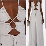 Patbo Lurex Cut Out Maxi Lace Up Dress Silver Sparkle Womens Glamorous Size 10 Photo 2