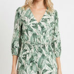 Kaari Blue  Leaf Patterned Green romper size XLarge Photo 0