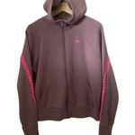 Under Armour Hoodie Womens Purple Pink Mesh Detail Loose Style Zip-Up Size Med Photo 0