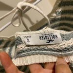 Hollister  blue and white striped knit sweater crop top, size small  Photo 3