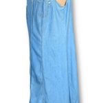 Vintage 90s Casual Corner Chambray Denim Maxi Overall Dress Button Front 16 Blue Photo 4