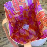 Clinique Macys  Large Shopping Shoulder Travel Orange Tote Bag With Pink C Logo Photo 5