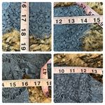 Lilly White Lace Crochet Overlay 3/4 Sleeve Blouse Womens Blue Sheer Boho S Photo 4