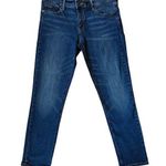 Gap  Girlfriend 6/28R dark wash button zip five pocket stretchy skinny jeans Photo 0