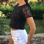 Nordstrom Black Lace Crop Top Photo 7