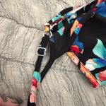 Lily White Colorful Floral Peplum Tank Top Photo 3