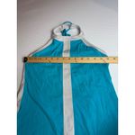 Lululemon  Halter Top Tank Athletic Teal Blue White Built In Bra Size 8 no‎ pad Photo 1