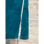 Cayenne Leather Suede Leather Midi Straight Skirt SZ 3/4 Lined Teal Green VTG Blue Photo 7