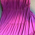 Tbags pink dress halter top tiered flowy heavy large T Photo 2