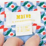 Maeve by Anthropologie Floral Print Pleated Mini Skirt Size 6 Feminine Coquette White Photo 3