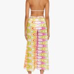 Becca New! Whirlpool Chiffon Cover-Up Pants Metallic Pink Beach Vacation Photo 1