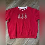 Hasting & Smith VTG Christmas Tree Red Green Holiday Sparkly Sweater Comfy Retro Hippie Boho XL Photo 1