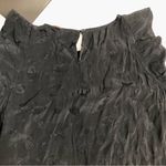 Maje Rod Black Jacquard Viscose Cold Shoulder Mini Dress Ruffle Paisley LBD chic Photo 8