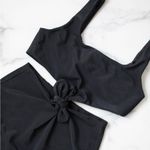 NWT Raising Wild The Claire Onyx Black Ribbed One Piece Cutout Swimsuit Size XS Photo 7