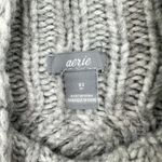 Aerie  Womens XS Gray Cable Knit‎ Mock Neck Pullover Sweater Casual Warm Cozy Photo 2