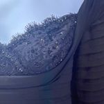 Tadashi Shoji Tadashi‎ Collection Womans Dress Size M Black Beaded Detail Pleated Bodycon Photo 4