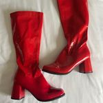 Red knee boots Size 10 Photo 0