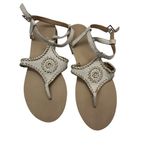 Jack Rogers Sandals Size 7 Neutral Tan Designer Beach Resort Preppy Minimalist Photo 0