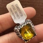 Free People  Elegant Silver and Yellow Stone Ring Photo 0