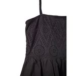 Posse Square Neckline Long Sundress w/ pockets Classic traditional eyelet Black Size XL Photo 3