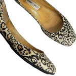 Jimmy Choo  Witty Leopard Print Shimmer Square Toe Ballet Flats Photo 2