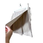 Fashion Bug Vintage Skort Size 10 Striped Mini Wrap Beige White Tie Detail Photo 2