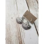 Silver Tone Shell & Starfish Dangle Earrings Photo 1
