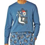 Disney Nightmare Before Christmas Pajama Long Sleeve Shirt •Size Large Photo 0