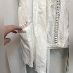 Free People White Distressed Linen Eyelet Crochet Sleeveless Lace Vest Size M Photo 8
