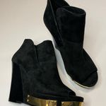 Vince Camuto Vince Camaro Wilian Open-toe Suede Bootie in Black Photo 2