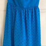 Rebecca Taylor  Blue Silk Strapless Dot Dress 4 Cutout Bustier Cobalt Sweetheart Photo 8