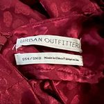 Urban Outfitters UO Lily Maroon Leopard Jacquard Lace Up Jumpsuit Size 4 Photo 5