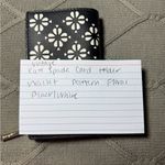 Kate Spade VTG Card Holder Wallet Pattern Floral Black White Hippie Boho Small Photo 6