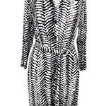 Chico's Travelers Women’s Trailing Echoes Sydney Duster
Jacket Black/White Dress Photo 0