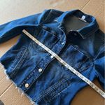 Bar III  distress seam-detail jean jacket, size S denim jacket Photo 3
