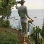 Doen Elowen Skirt Dusty Blue Silk Lace S Photo 12